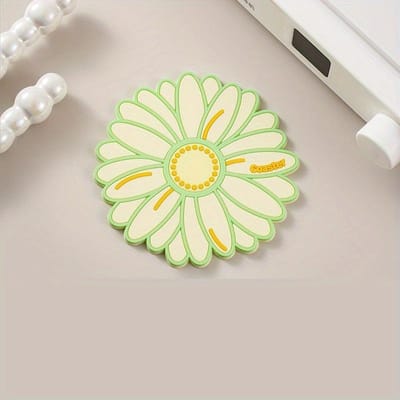 Daisy Zonnebloem Siliconen Onderzetters | Scandinavische Stijl High-End Tafelmat, Geschikt voor 11 Feestdagen Gebruik