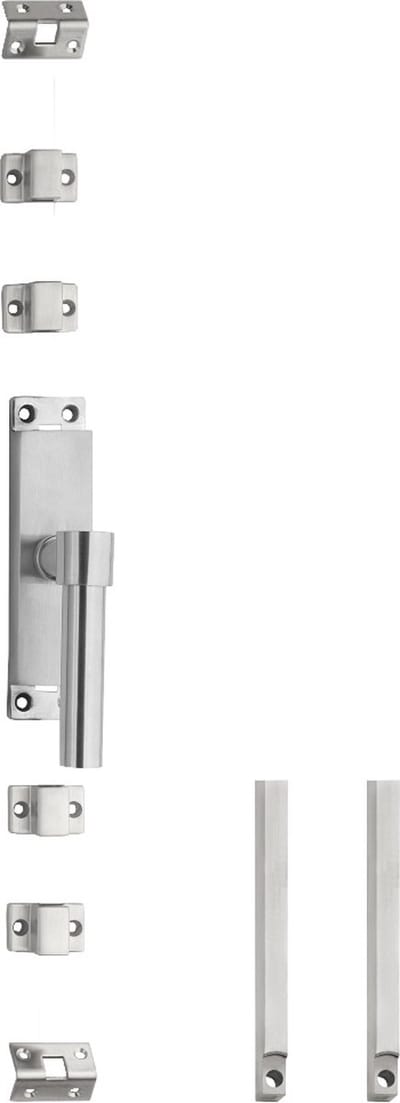 Intersteel Kruk-espagnolet rechts L-recht met stangenset 2x 1245 mm rvs geborsteld
