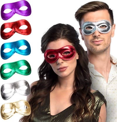 Boland - Oogmasker Metallised assorti - Kinderen en volwassenen - Showgirl - Caranval accessoire