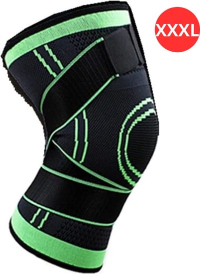 Bovista Kniebrace - Sportbrace Knie - Knee Sleeves - Knee Sleeves Powerlifting - Compressie Knie Brace - Knee Wraps - Knee Support - Dames - Heren - Groen - Maat XXXL