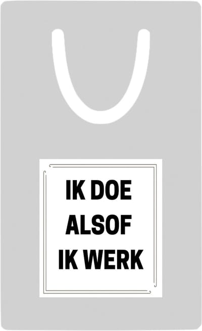 Hacebo® - Ik doe alsof ik werk metalen boekenlegger - Collega - Collega - Grappige tekst Bladwijzer boekenleggers - 7.6 cm x 5cm