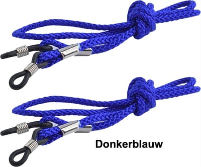 CHPN - Brillenkoord - Brilkoord - Donkerblauw - Universeel - Koord voor Bril - Brillentouw - Bril accessoire - Koordje - Brildrager