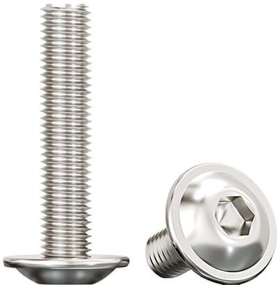 Set van 10 cilinderschroeven met zeskantkop M8 x 35 mm, roestvrij staal A2, voor mechanische verbindingen en bevestigingen
