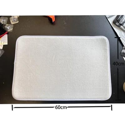 Tapis à motif quadrillé imprimé de lettres Tapis de bienvenue Accessoires Décoration de salon Tapis Chambre Chevet Couloir Tapis antidérapant 40x60cm