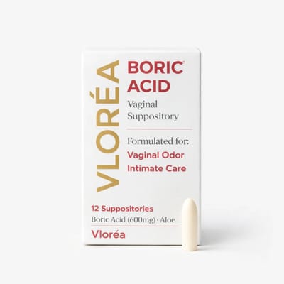 Vloréa Boric Acid (Boorzuur) Vaginale Zetpillen 600 mg – 12 stuks | pH-balans, Frisheid & Intieme Verzorging