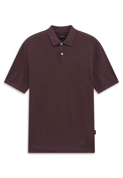 Bugatti Herren Gebreid poloshirt met korte mouwen, katoen, polokraag