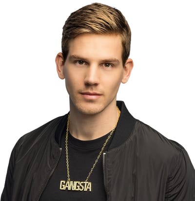 Boland - Ketting 'Gangsta' Goud - Volwassenen - Unisex - Pooier - Pimps and Ho's