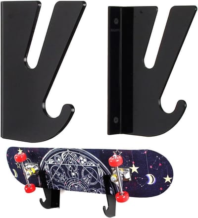 Skateboard Muurbeugel - Display Stand Hanger - Borden Tonen - Stevig Acryl - Zwart