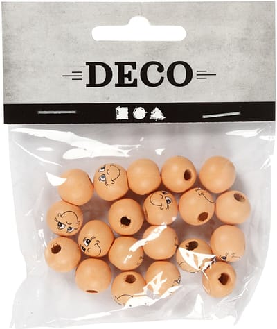 Hoofd, d: 12 mm, Hout, 20stuks