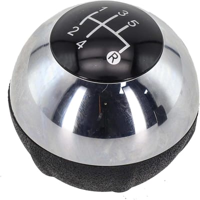 Versnellingspook Knop - Handbak Pook - Auto Interieur - Stijlvol Chroom Zwart - 5 Snelheden - Zwart