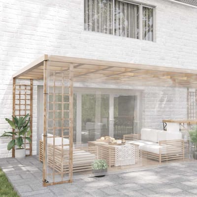 vidaXL - Doorzichtig - zeildoek - met - zeilringen - 5x10 - m - PVC