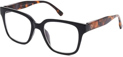 Nordic Projekt Salem leesbril +2.50 Zwart montuur - Tortoise poot - Groot vierkant