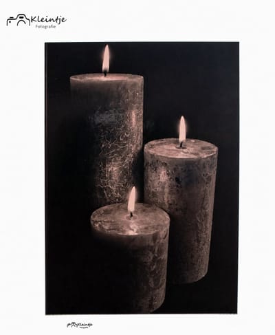 Condoleance wenskaart – Kaars kaart voor licht & sterkte | Kleintje Fotografie