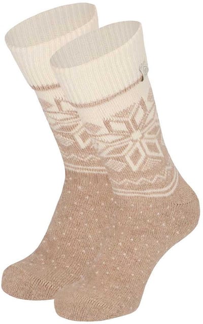 Apollo Wollen huissokken/slofsokken Nordic - dames - beige - maat 39-42