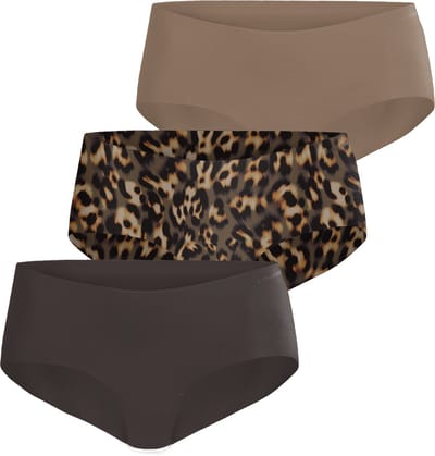 Björn Borg dames Invisible Hipster - heupslip (3-pack) - bruin - print - bruin