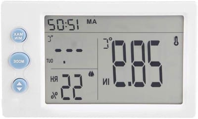 Binnenthermometer Hygrometer - Kamer Monitor - Klimaat Bewaken - Groot LCD Scherm - 10-50°C - Wit