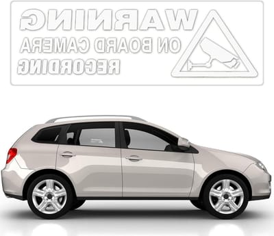 Autocamera Sticker - Beveiligingssticker Auto - Voertuig Beveiligen - Sterke Hechting - Niet Gespecificeerd - Wit