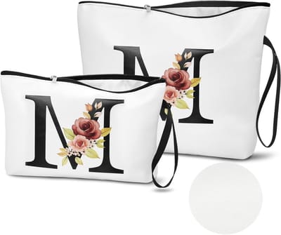 Stijlvolle Make-up Tas Set met 26 Letters, Ideaal voor Reizen en Cadeaus voor Vrouwen, Cosmetica Organizer en Fashion Accessoire