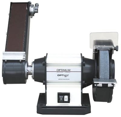 Combinatie slijpmachine met slijpband 75x1016 mm slijpsteen dia. 250 mm 2850 tpm 1500 W 400V incl. slijpsteen en slijpband Optigrind GU25S 400V
