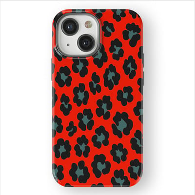 DripCase Luipaard Hoesje geschikt voor iPhone 13 Mini | Backcover met Mag | Hoesje met Dierenprint geschikt voor iPhone 13 Mini Jungle Blaze