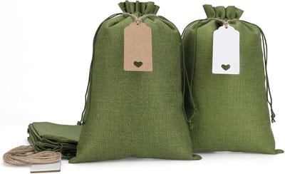 Jute Zakken met Trekkoord voor Cadeaus en Opslag - Duurzame Verpakking