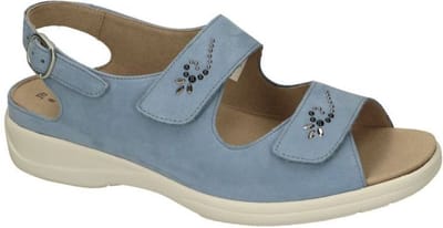 Solidus -Dames - blauw licht - sandalen - maat 38