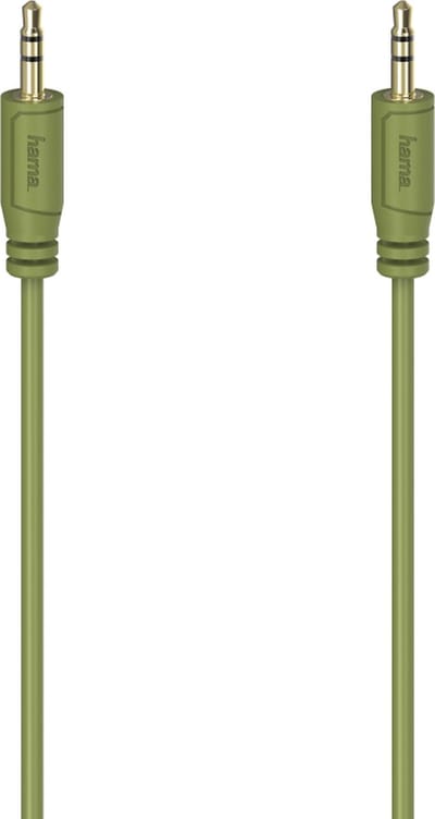 Hama Audiokabel "Flexi-Slim", 3,5-mm-jack-stekker, verguld, groen, 0,75 m