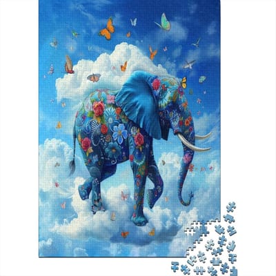 Olifant Puzzel - 1000 Stukjes - Ontspannend Spel - Precisie Pasvorm - 75 x 50 cm