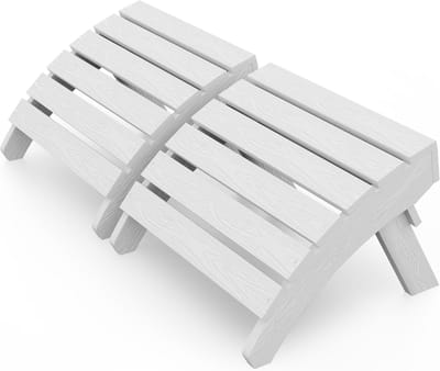 Kunststof Voetenbank voor Adirondack Stoel - Weerbestendig Buiten Poef voor Tuin en Veranda