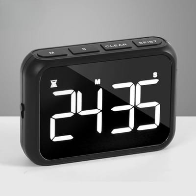 Minuteur de cuisine LED à charge 100 minutes Minuteur à compte à rebours pour les études et les devoirs Grand écran Minuteur domestique