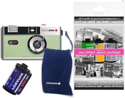 Analoge 35mm Camera - Filmcamera Set - Echte Foto's Maken - Herbruikbaar met Film - 155 Gram - Mintgroen