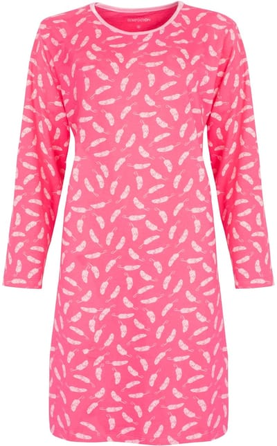 Temptation Dames Nachthemd - Bigshirt - 100% Katoen - Rood - Maat 3XL