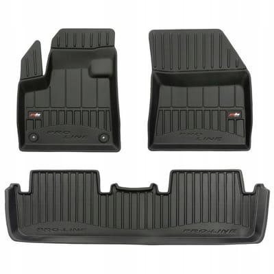 Frogum - 3D Pro-Line - Automatten Set - Geschikt voor DS7 CROSSBACK vanaf 2017 - 3-delig - Hoge Rand 6cm