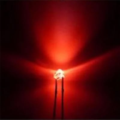 1.8mm led met kabel 20cm 12v 10 stuks kleur rood