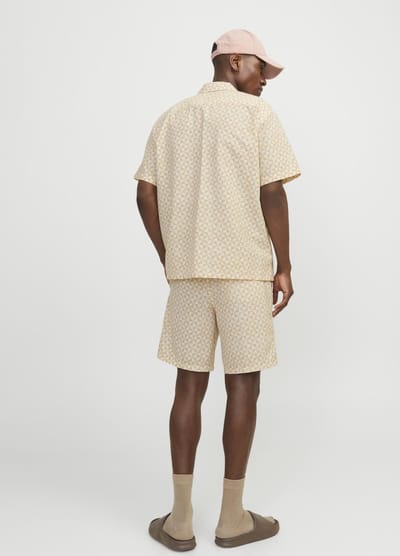 JACK&JONES - JORLUKE SEERSUCKER RESORT SHIRT SS SN - Heren - Overhemden