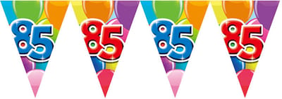 Vlaggenlijn 85 jaar 10 meter - Verjaardag Feestje Vlag Vlaggen Versiering Slinger Feestdecoratie Decoratie