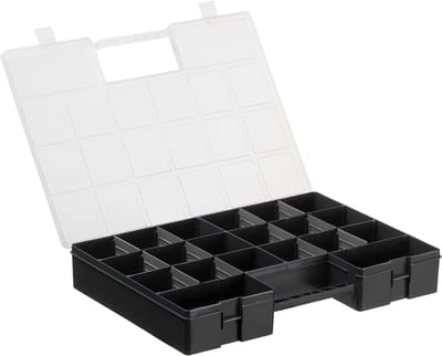 plast team LUXOR HOBBY BOX Sorteerdoos, zwart