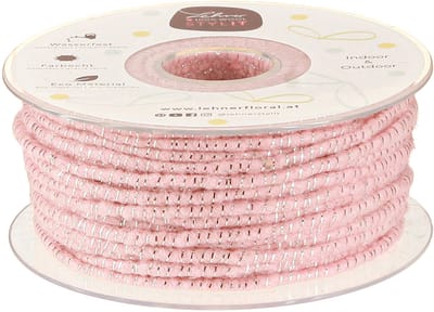 Wick draad Glamour Roze/Zilver met draad 33m