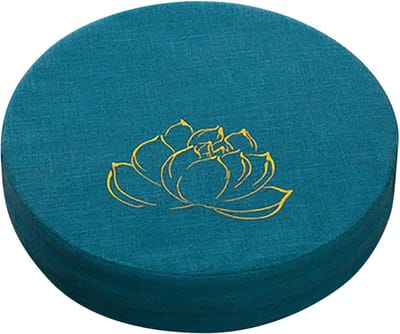 Ronde Meditatiekussen van Hard Schuim, Comfortabel Zitkussen met Wasbare Hoes voor Yoga en Zen Oefeningen (Meerblauw)