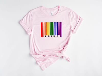 Lykke LGBTQ Unisex T-Shirt| Lgbt Pride Rainbow T-shirt| Roze| Maat XL