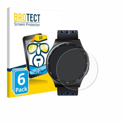 BROTECT - Screenprotector voor Reebok Pulse Smartwatch - Folie Beschermfolie transparant 6 Stuks