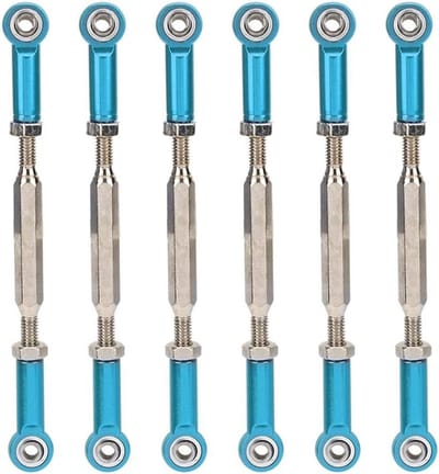 RC Auto Stangen - Verstelbare Stangen - Modelbouw Onderhoud - Aluminium Legering - 6 Stuks 88mm - Metaal