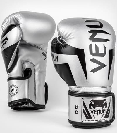 VENUM ELITE - BOKSHANDSCHOENEN - SILVER/BLACK - 12OZ