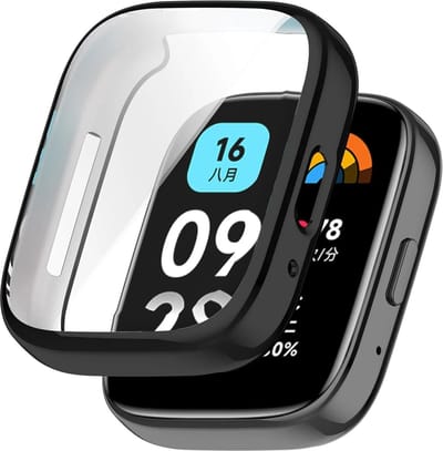 Strap-it Zacht TPU beschermhoesje - Beschermende case geschikt voor Xiaomi Redmi Watch 3 Active / Lite - zwart