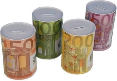 Benson Spaarpot Euro - Model - 16 x 12 cm - Assortiment