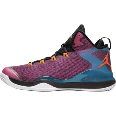 Baskets Air Jordan Super.Fly 3 Unisexes Rose Fsn-Pnk Elctr-Orng-Blk-Trpcl-T 684933-625 42.5 gray