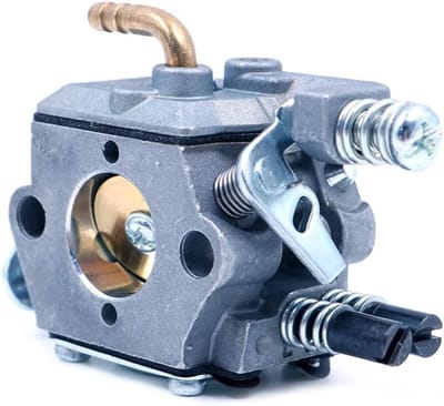 Carburateur Kettingzaag - Motoronderdeel Brandstof - Bosbouw Landbouw - Hoogwaardig Metaal - 9x6.2x3.5 cm - Zilverkleurig