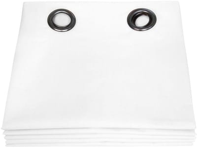 MOONDREAM LumenControl™ Totaal Verduisteringsgordijn | Licht+Zonwering | 100% Ondoorzichtig | EU-fabricaat | Oogjes | Wit MC720 | 135x250 (BxH) cm