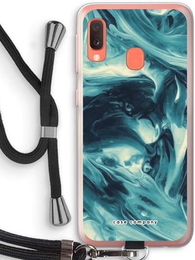 Case Company® - Hoesje met koord geschikt voor Samsung Galaxy A20e hoesje met Koord - Dreaming About Whales - Telefoonhoesje met Zwart Koord - Bescherming aan alle Kanten en Over de Schermrand