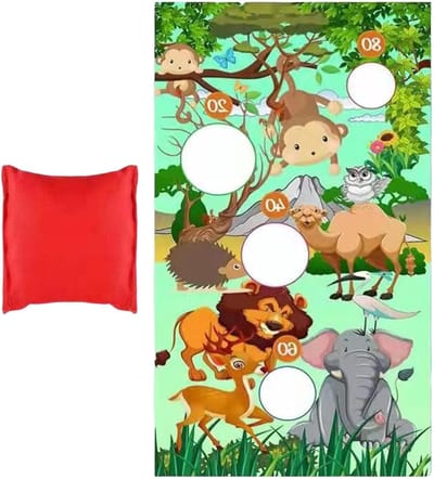 Zandzak Spel - Pittenzakken Gooien - Buiten Spelen - Bevordert Coördinatie - 75x135 cm - Multicolor